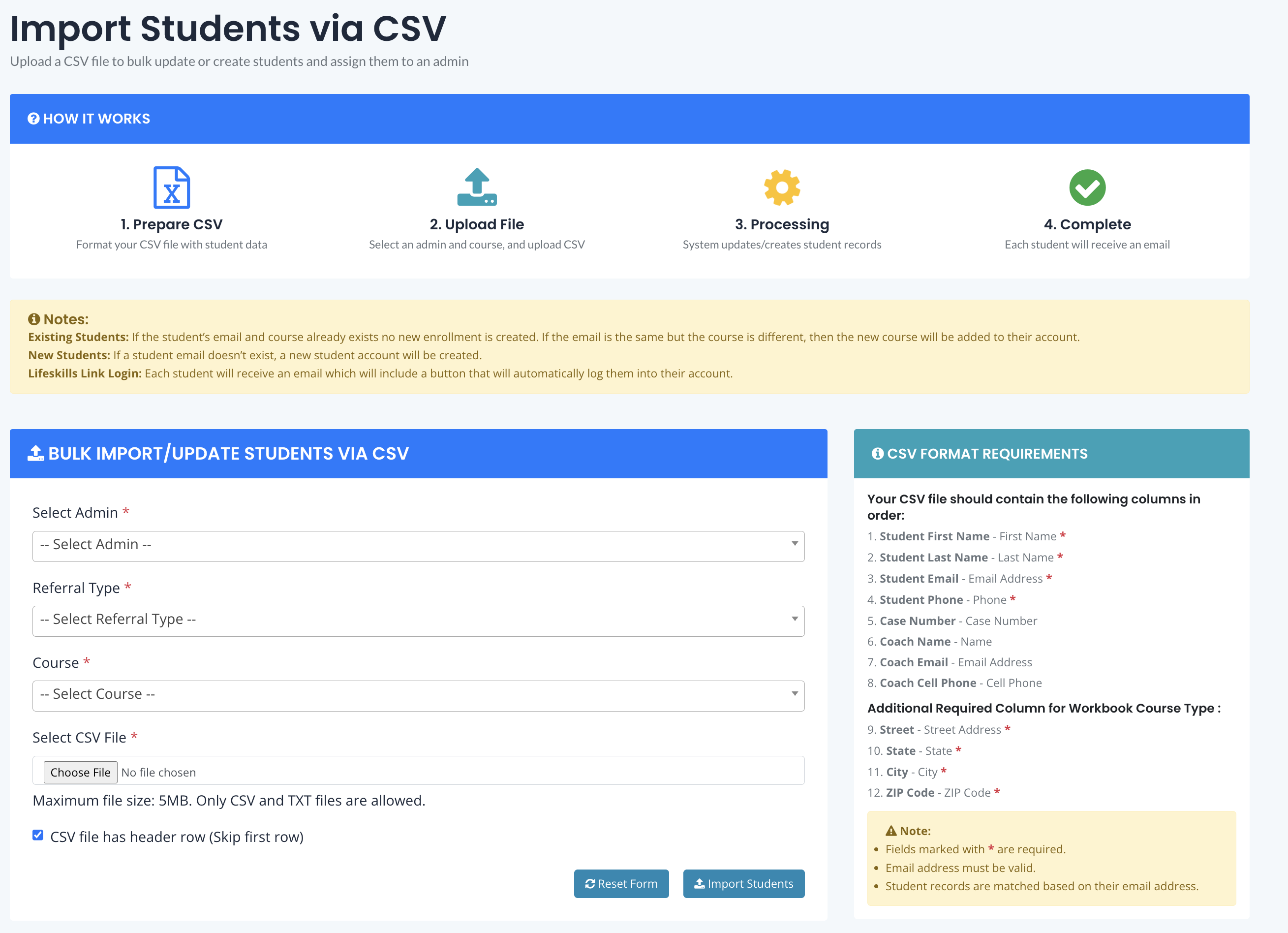 Mass Enrollments